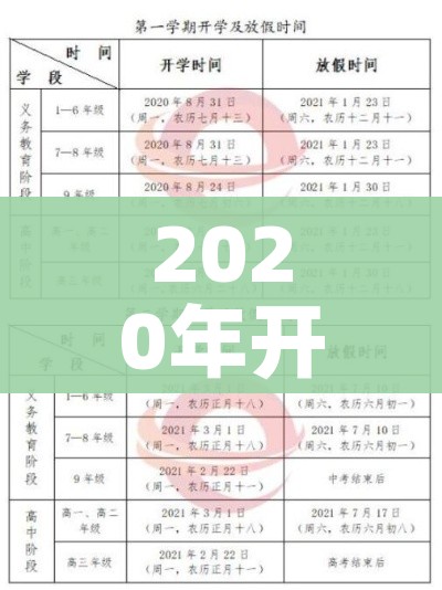 2020年开学时间表:2020开学时间出炉