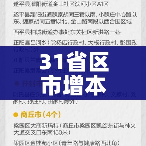 31省区市增本土5例（31省增本土115例）