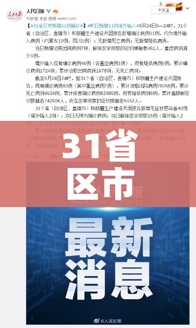 31省区市新增11例境外输入/31省区市新增境外输入14例